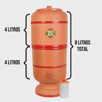 Filtro De Barro Para Água São Pedro 4 Litros Com 1 Vela